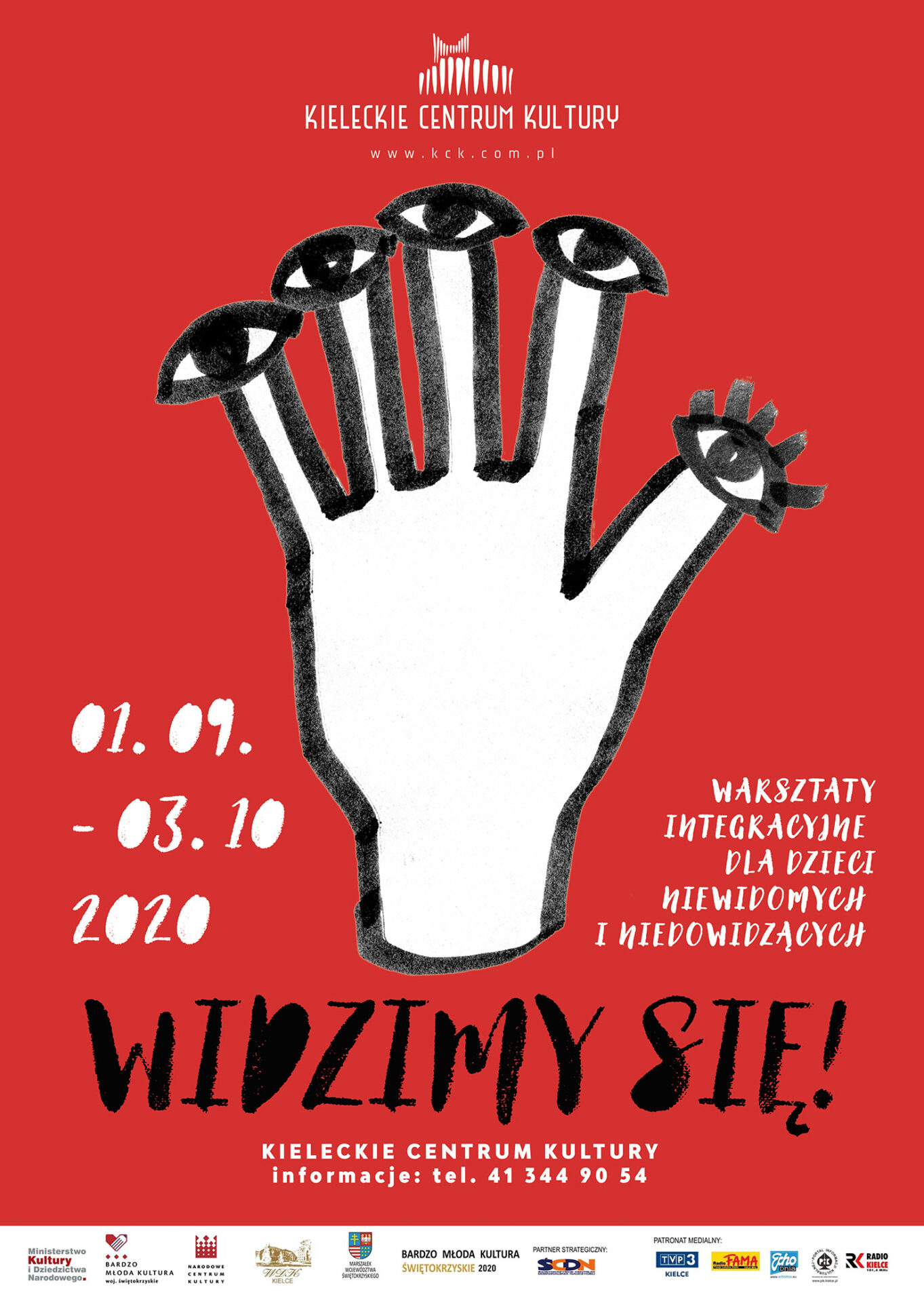 Warsztaty integracyjne dla dzieci niewidomych i niedowidzących: WIDZIMY SIĘ! plakat