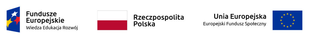 Logotypy projektu Kultura bez biarier. Na białym tle logo Fundusze Europejskie Wiedza, Edukacja Rozwój. W centralnym miejscu paska biało-czerwona flaga Polski i napis: Rzeczpospolita Polska. W prawym rogu: flaga uni europejskiej (na niebieskim tle okręg zrobiony z gwizdek) onok napis: Unia Europejska. Europejski Fundusz Społeczny.