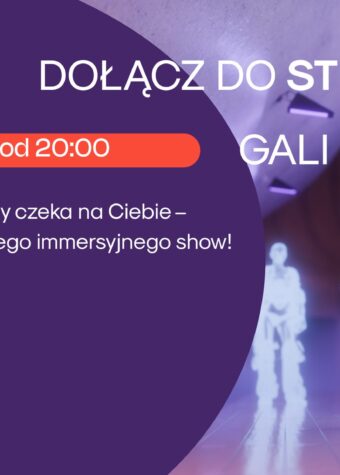 Grafika. Plakat Desingers Play Sustain Day. Na fioletowym tle napis: Dołącz do streamingu Gali Finałowej konkursu. 3 czerwca od godz. 20/.